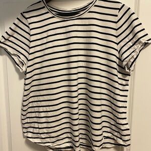 Old Navy Black and White Striped Tee